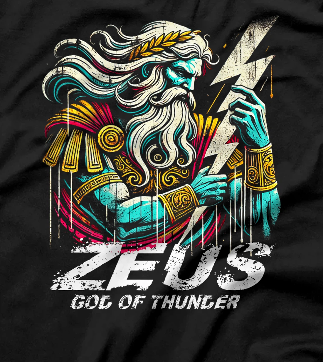 Zeus God of Thunder Greek Mythology Ancient Greece Premium T-Shirt