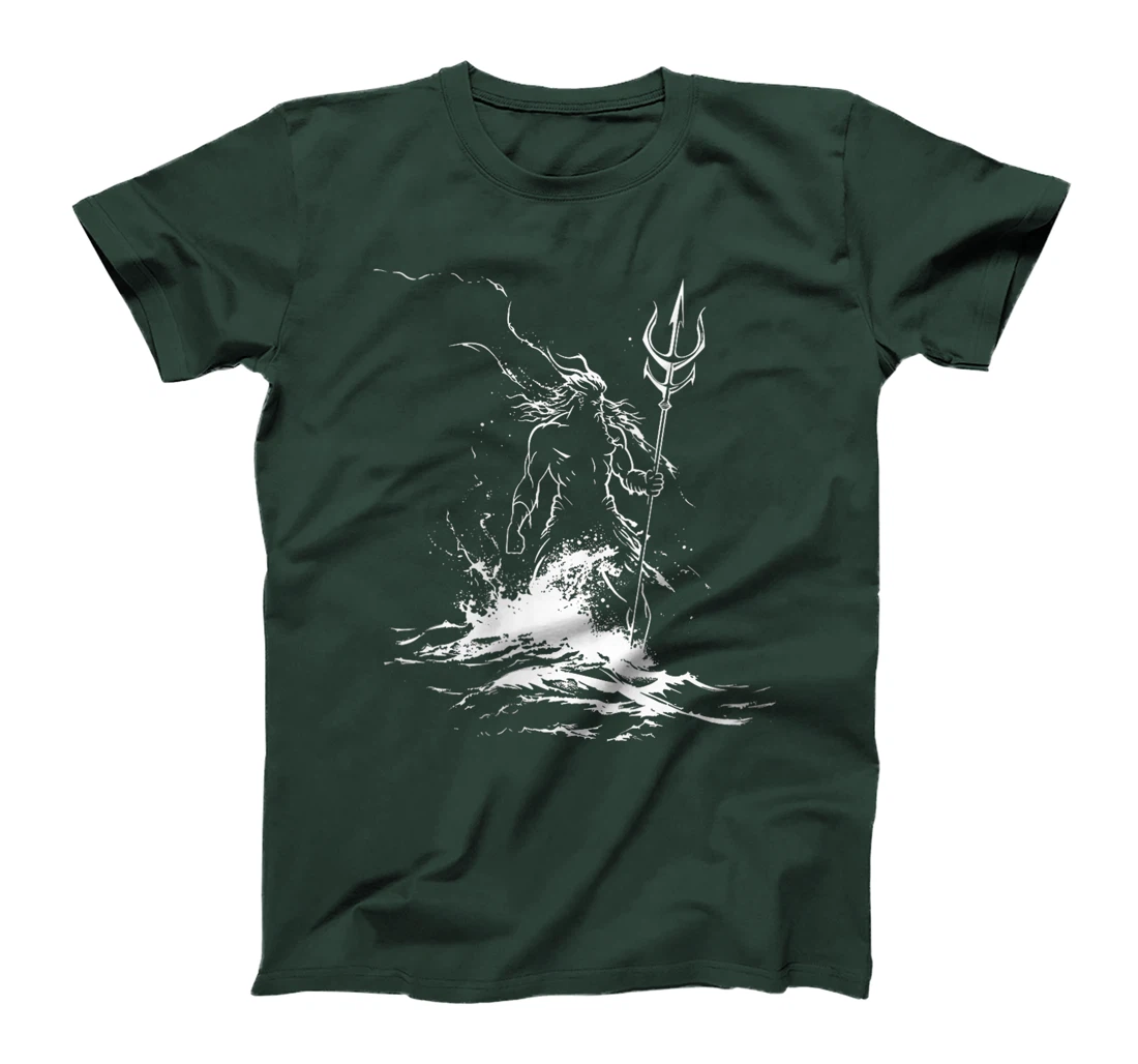 Womens Poseidon Symbol Trident Greek God Sea god T-Shirt