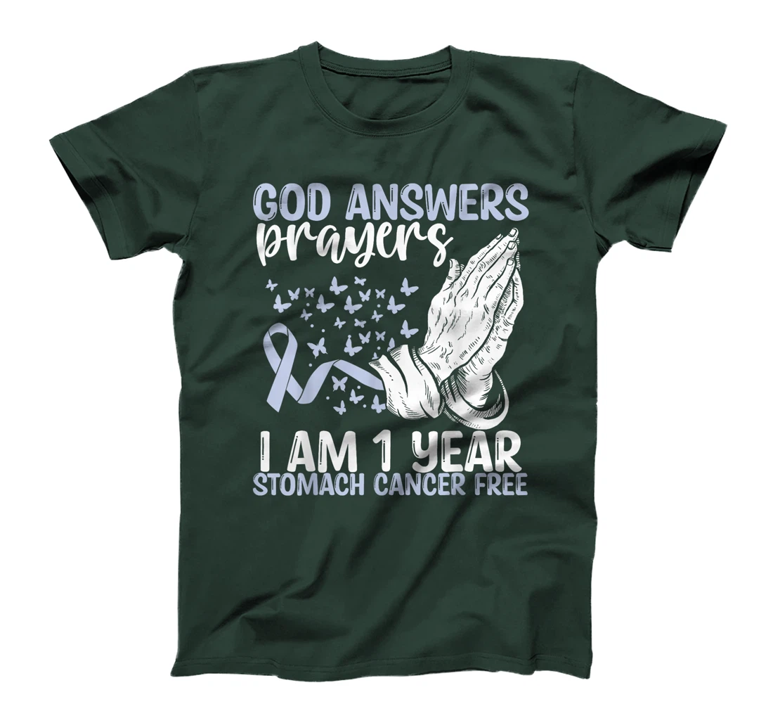 1 Year Stomach Cancer Free God Prayer Cancer Awareness T-Shirt
