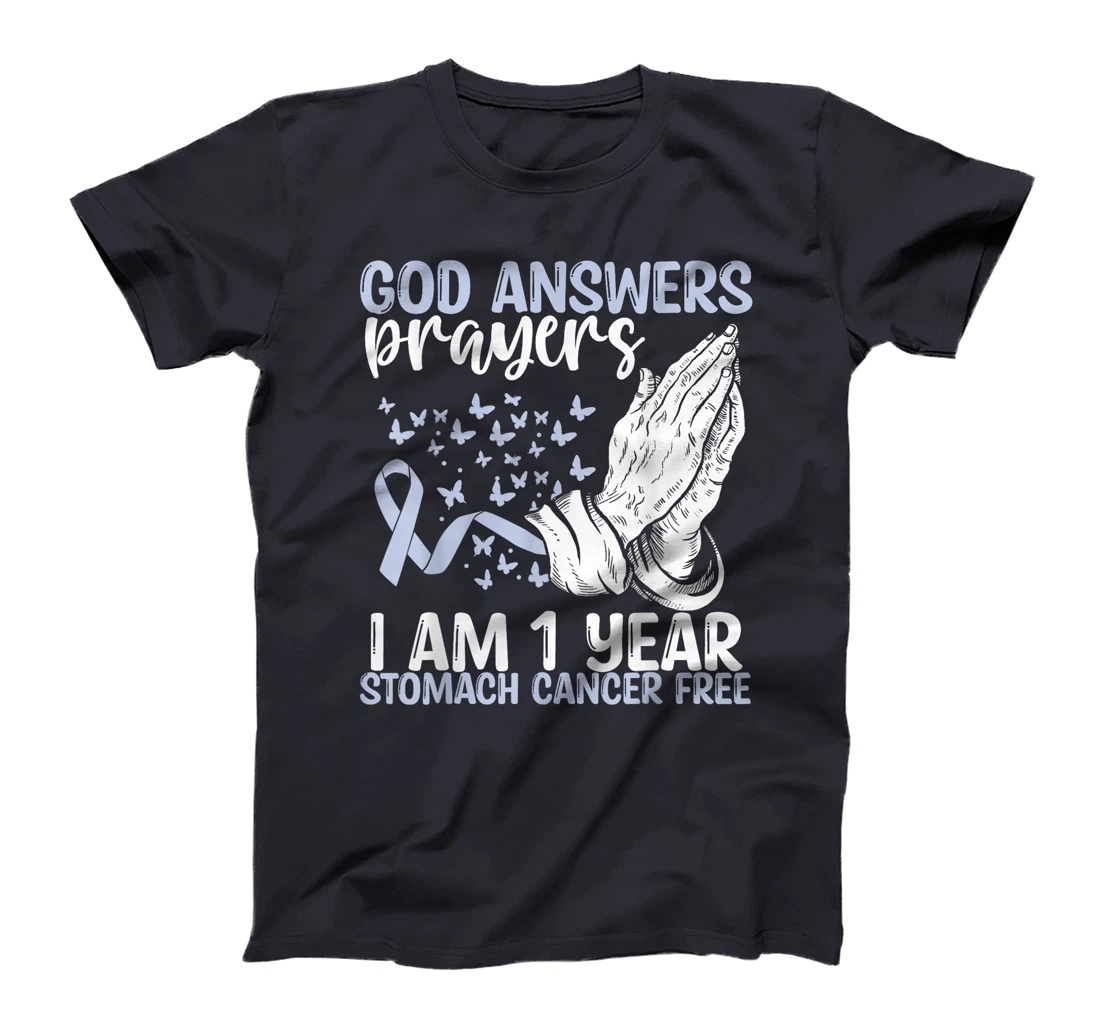 1 Year Stomach Cancer Free God Prayer Cancer Awareness T-Shirt