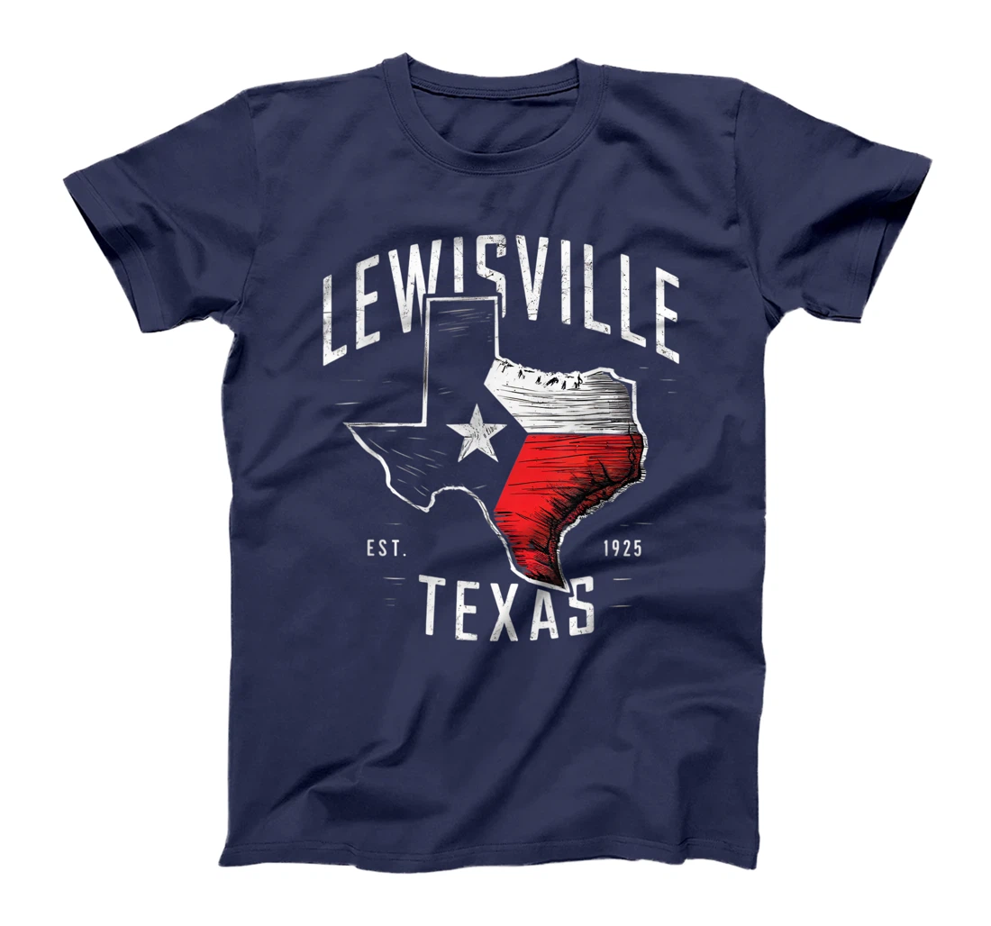 Lewisville Texas TX Vintage State Flag | Est. 1925 T-Shirt