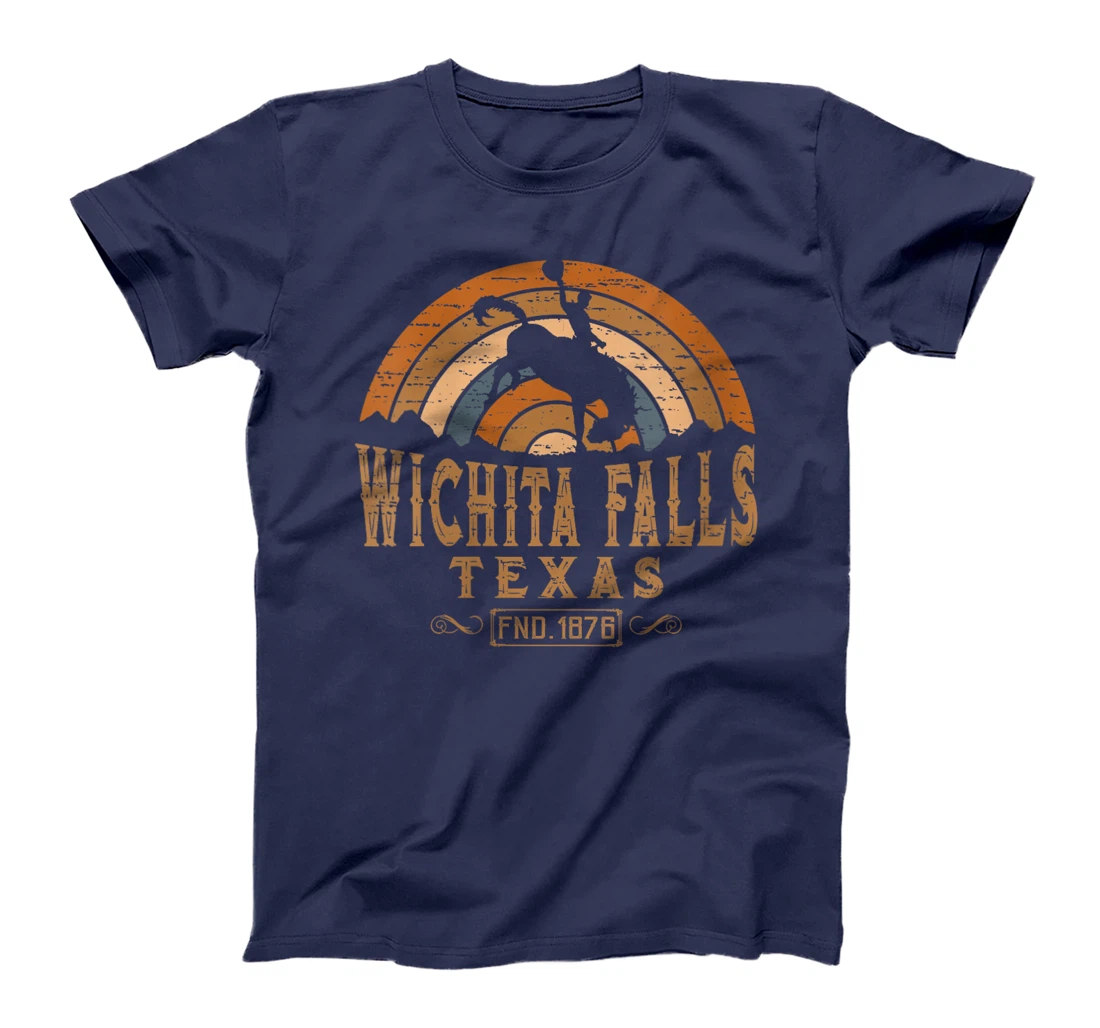 Womens Wichita Falls Texas TX Retro Style Rodeo Cowboy T-Shirt