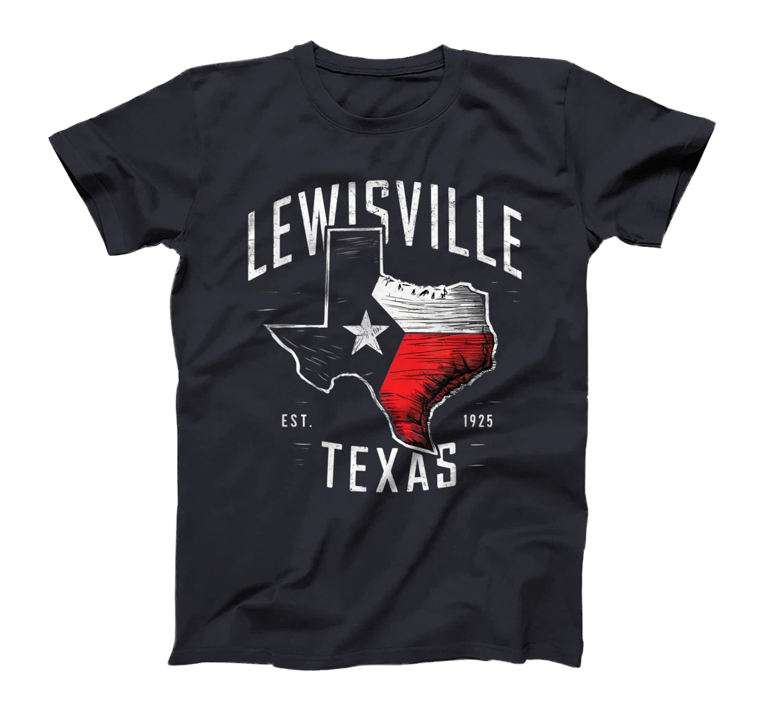 Lewisville Texas TX Vintage State Flag | Est. 1925 T-Shirt