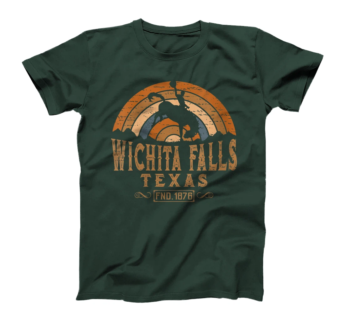 Womens Wichita Falls Texas TX Retro Style Rodeo Cowboy T-Shirt
