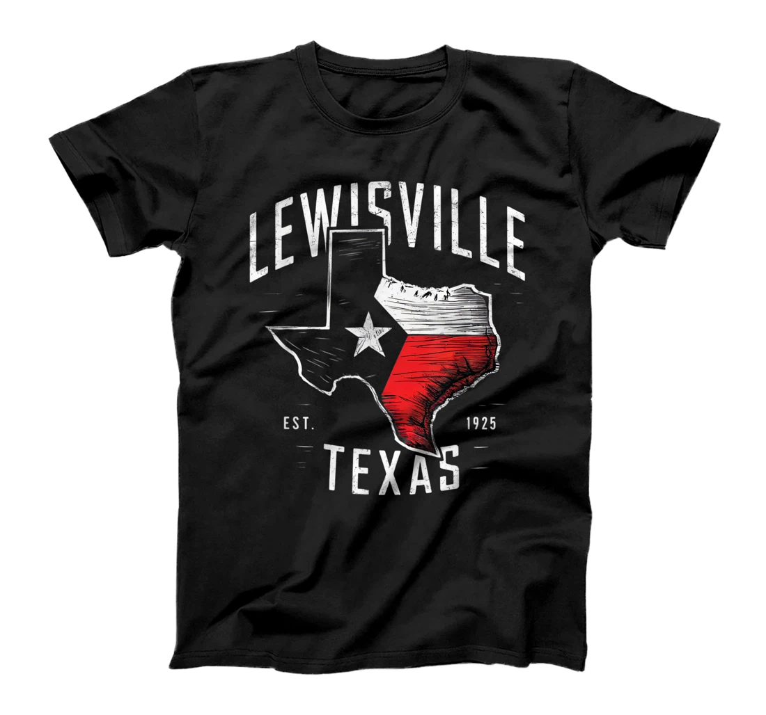 Lewisville Texas TX Vintage State Flag | Est. 1925 T-Shirt