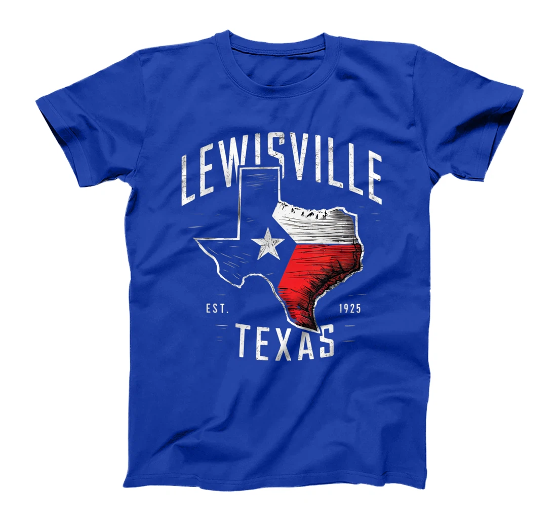 Lewisville Texas TX Vintage State Flag | Est. 1925 T-Shirt
