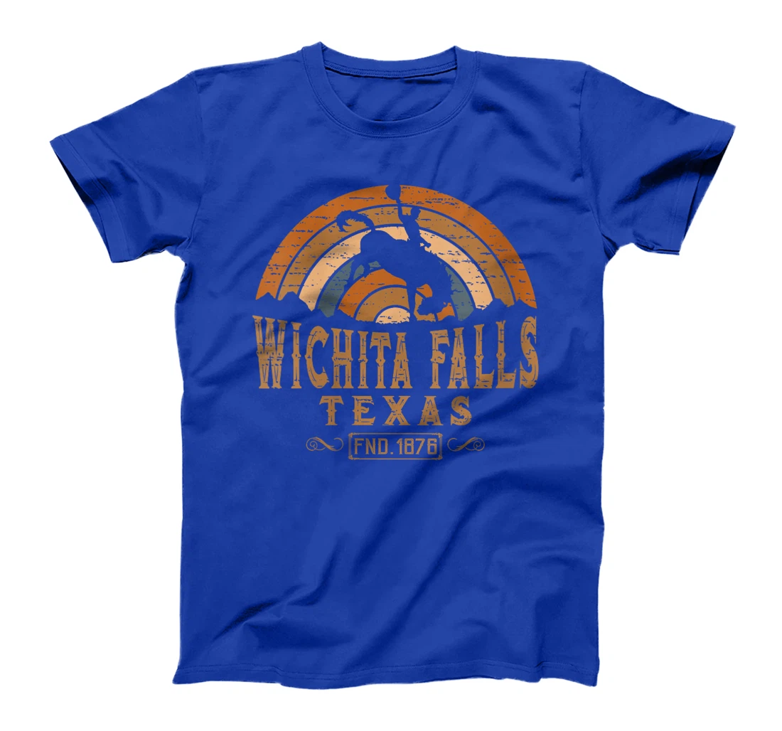 Womens Wichita Falls Texas TX Retro Style Rodeo Cowboy T-Shirt
