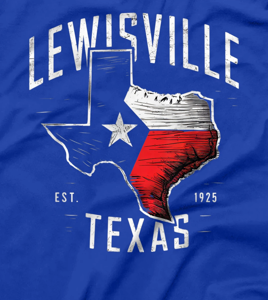 Lewisville Texas TX Vintage State Flag | Est. 1925 T-Shirt