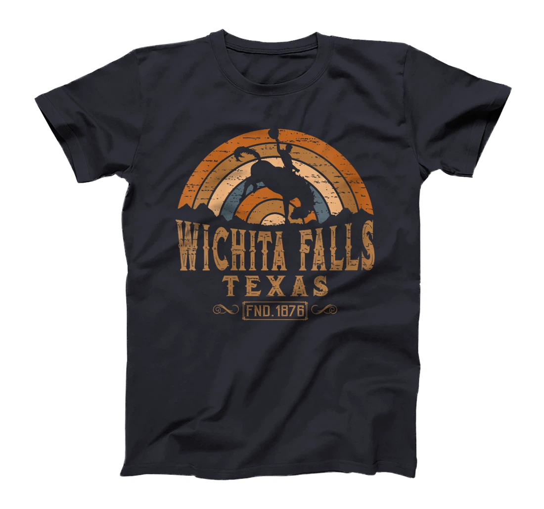 Womens Wichita Falls Texas TX Retro Style Rodeo Cowboy T-Shirt