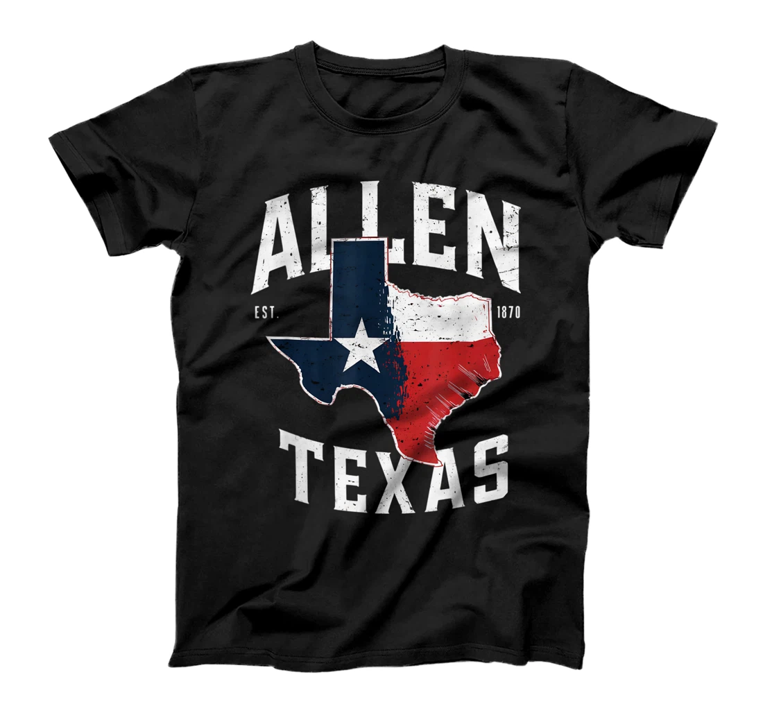 Allen Texas TX Vintage State Flag | Est. 1870 T-Shirt