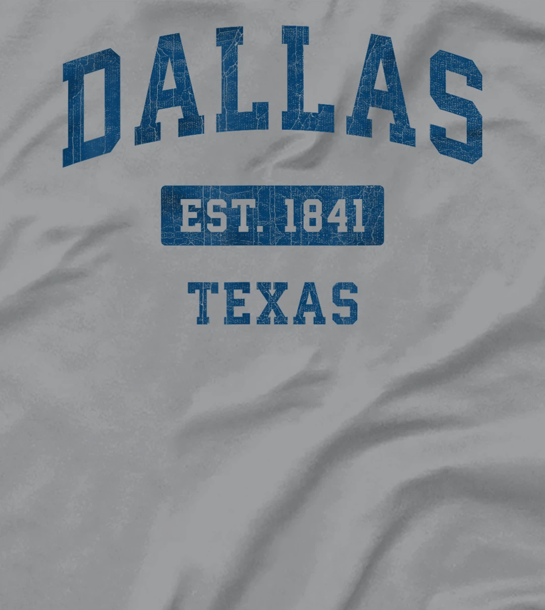 Dallas Texas TX Vintage Athletic Navy Sports Design T-Shirt