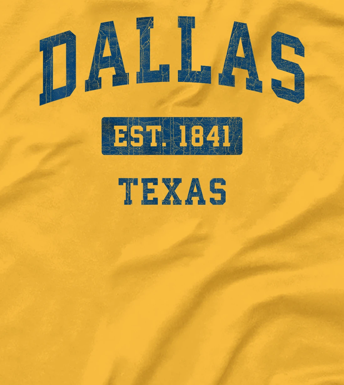 Dallas Texas TX Vintage Athletic Navy Sports Design T-Shirt