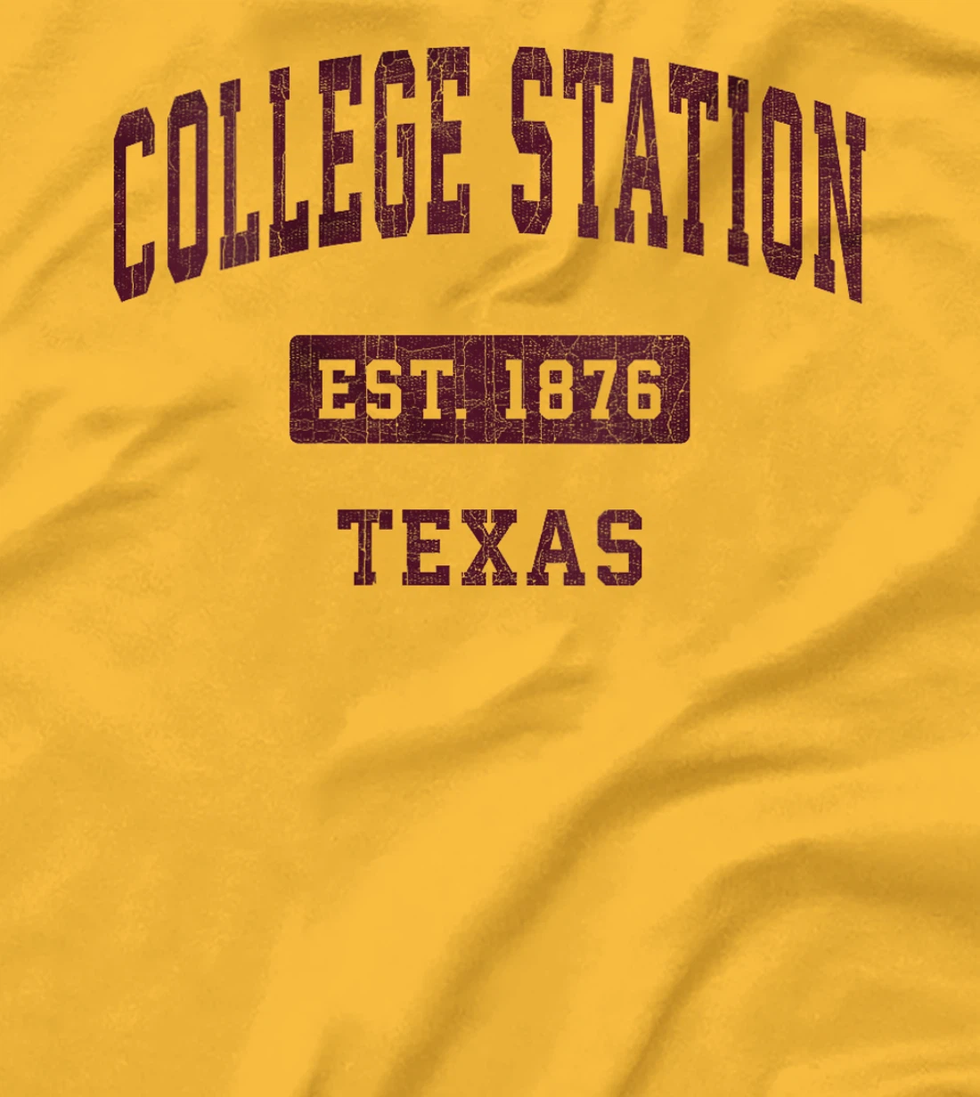Womens College Station Texas TX Vintage Athletic Sports Design T-Shirt