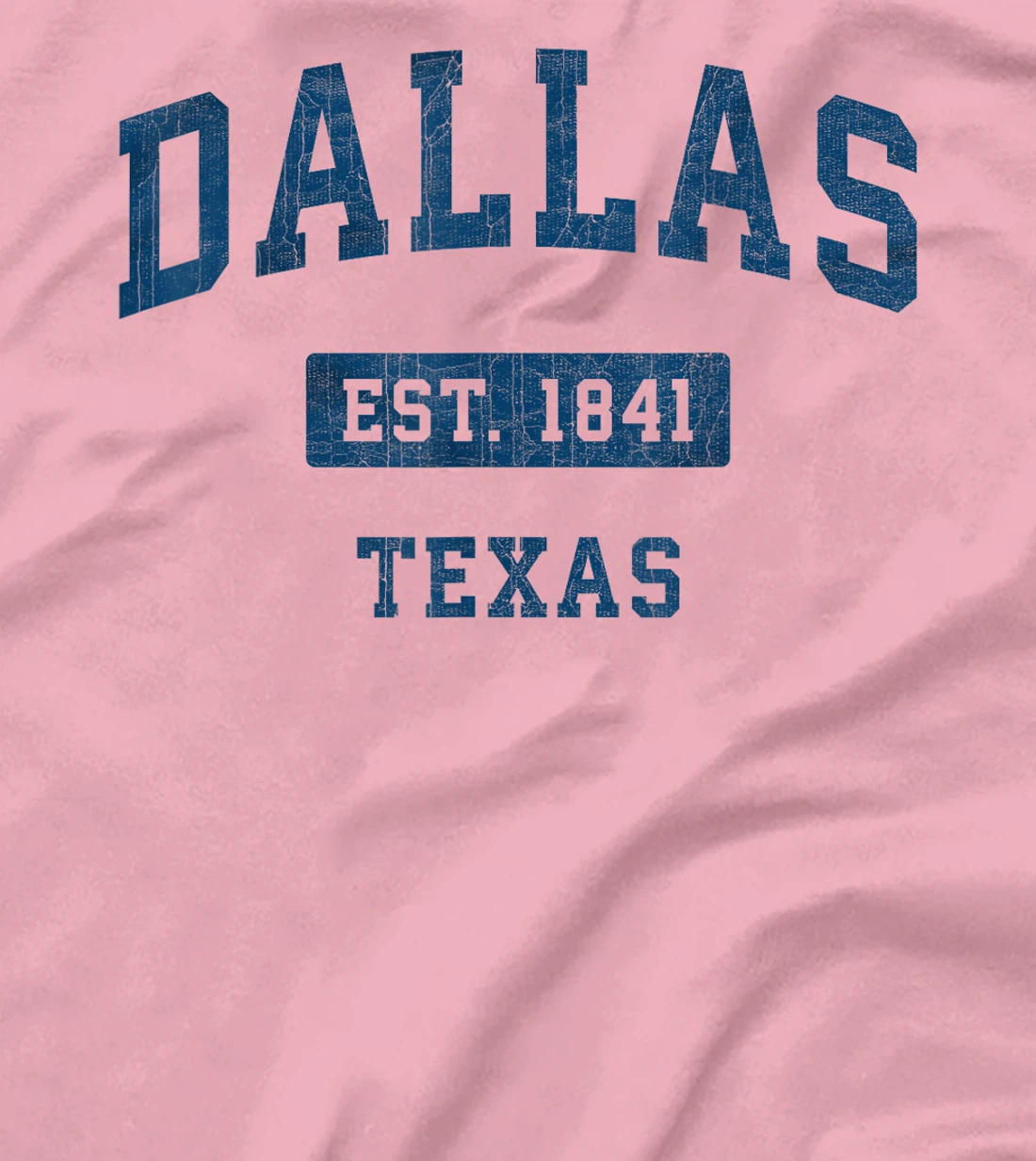 Dallas Texas TX Vintage Athletic Navy Sports Design T-Shirt