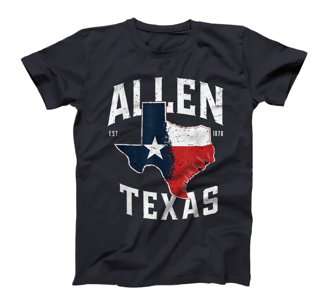 Allen Texas TX Vintage State Flag | Est. 1870 T-Shirt