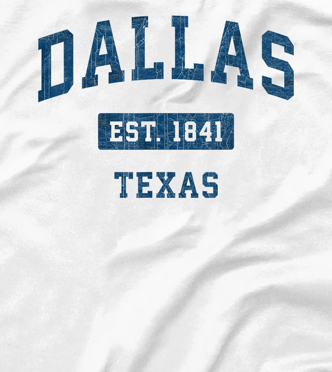 Dallas Texas TX Vintage Athletic Navy Sports Design T-Shirt