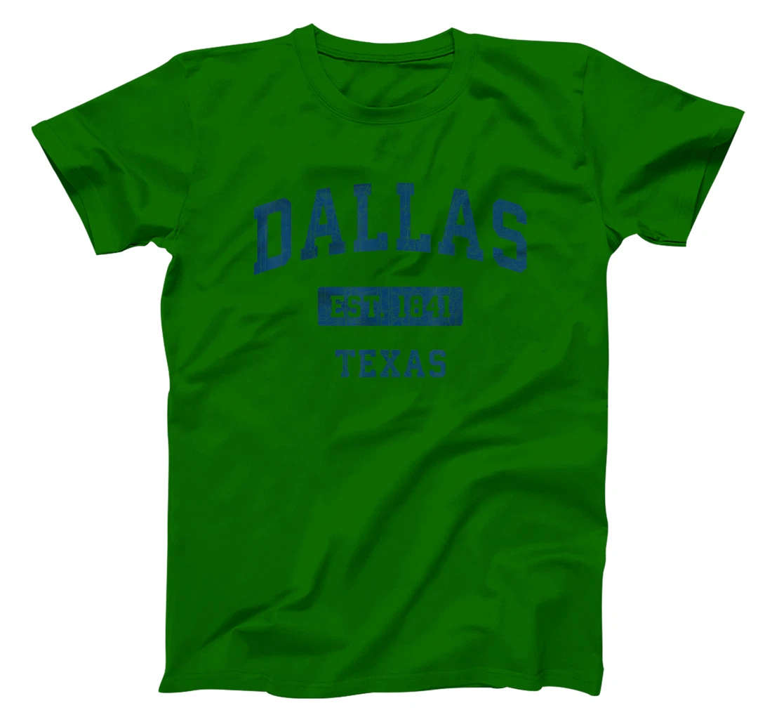 Dallas Texas TX Vintage Athletic Navy Sports Design T-Shirt