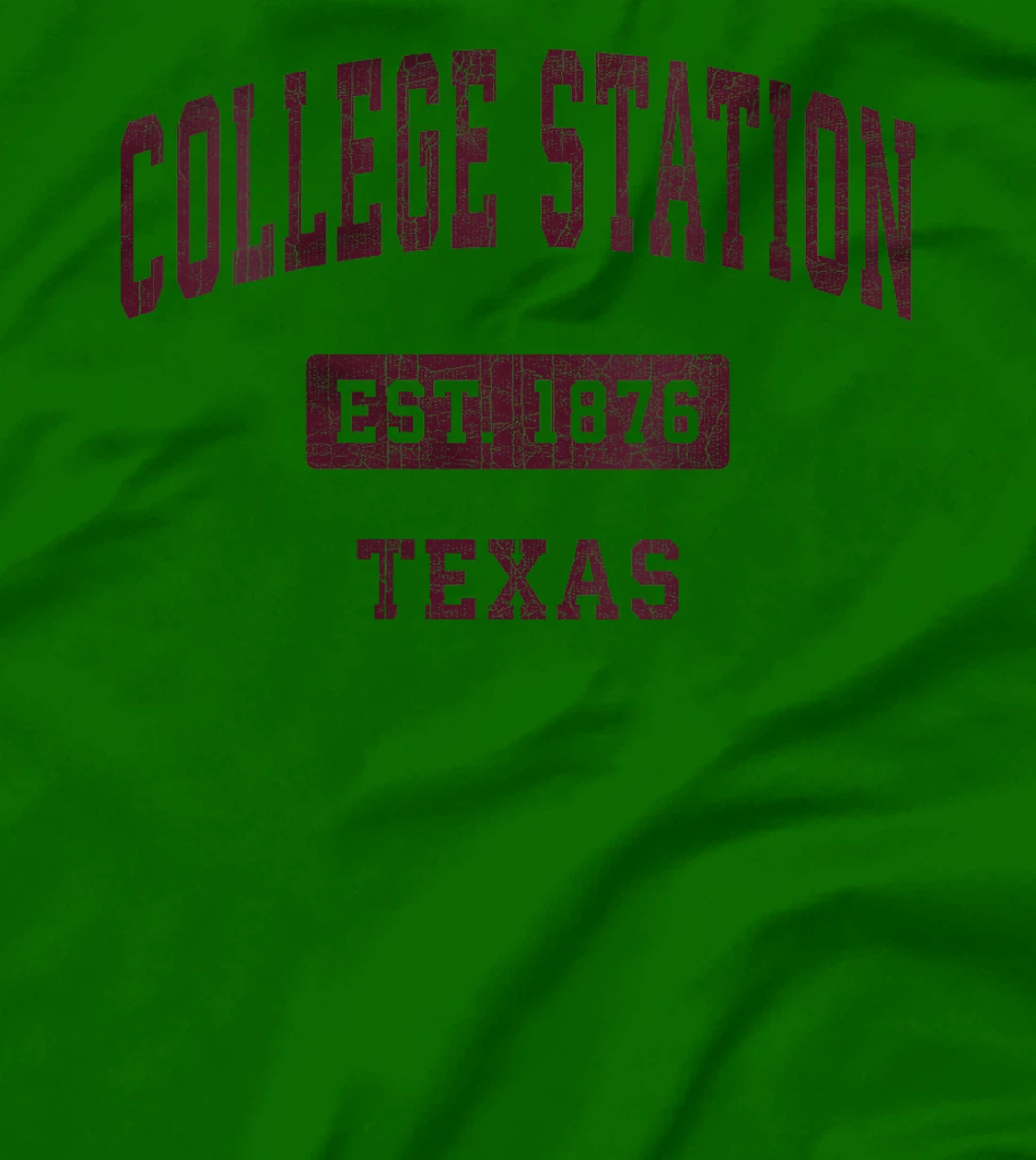 Womens College Station Texas TX Vintage Athletic Sports Design T-Shirt