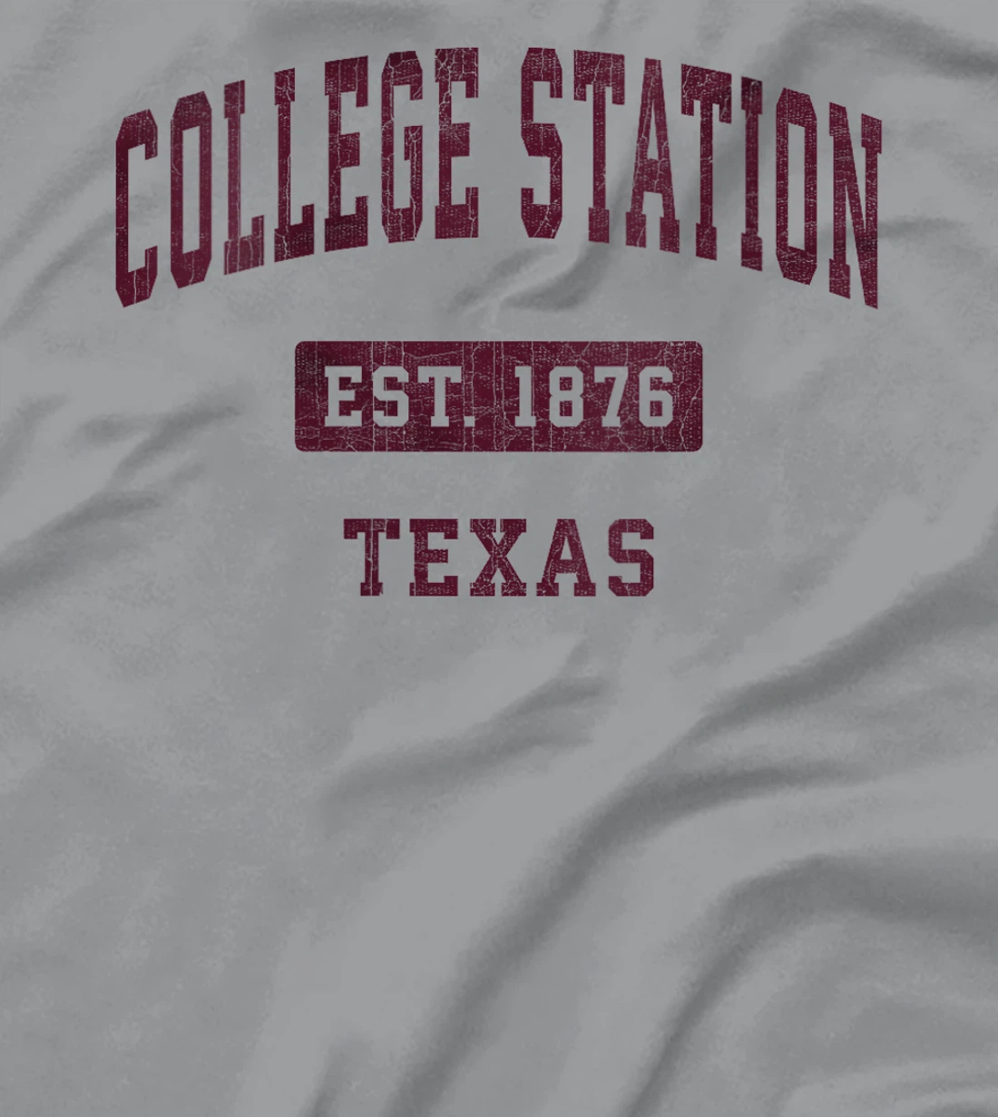 Womens College Station Texas TX Vintage Athletic Sports Design T-Shirt