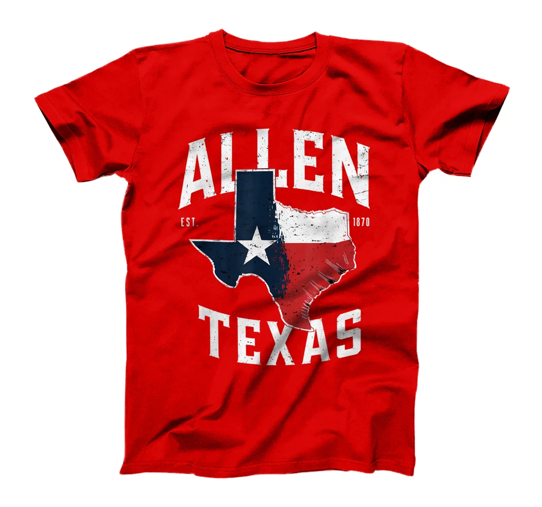 Allen Texas TX Vintage State Flag | Est. 1870 T-Shirt