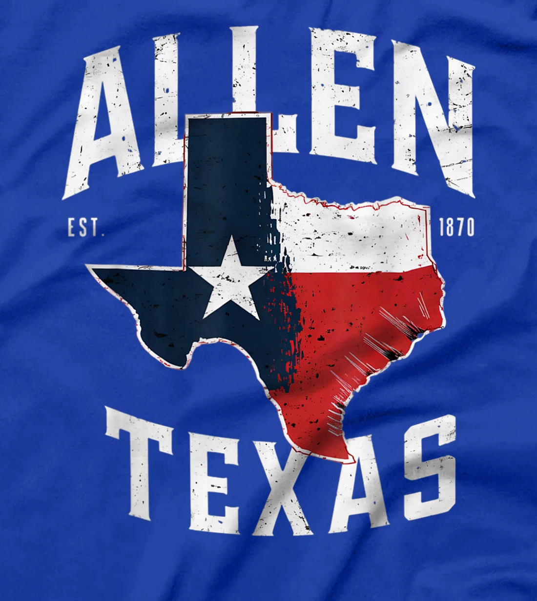Allen Texas TX Vintage State Flag | Est. 1870 T-Shirt