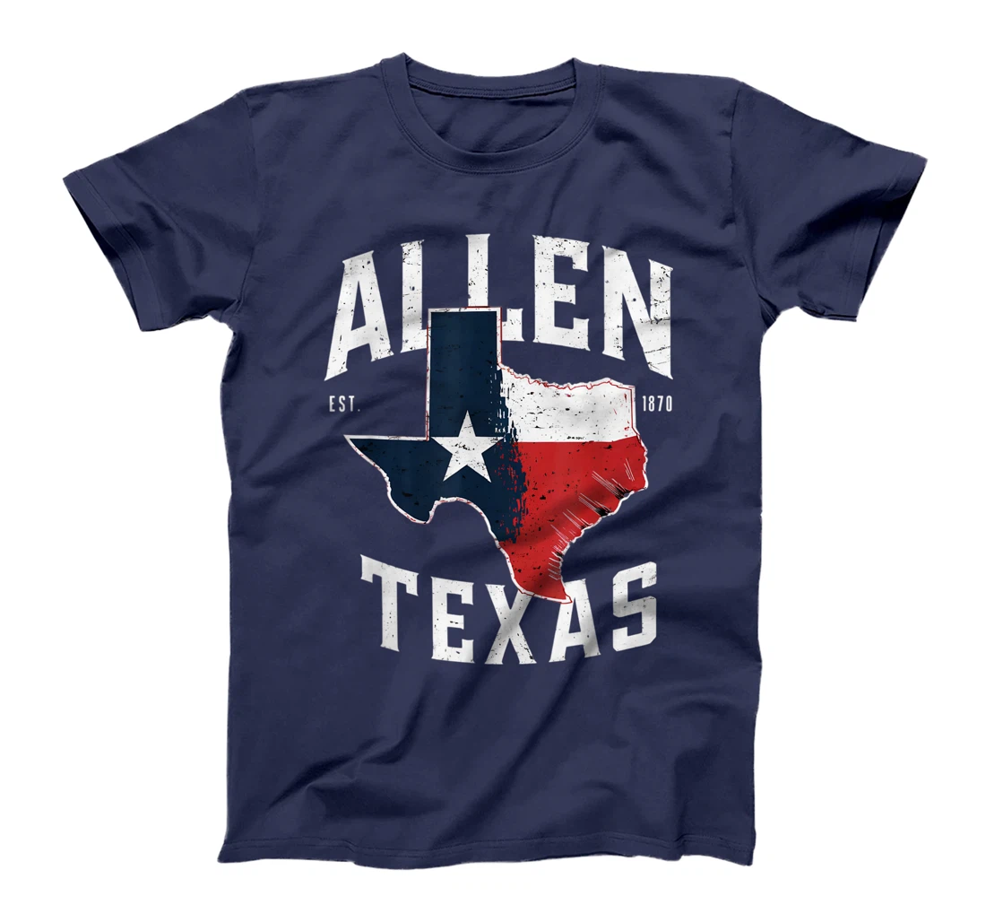 Allen Texas TX Vintage State Flag | Est. 1870 T-Shirt