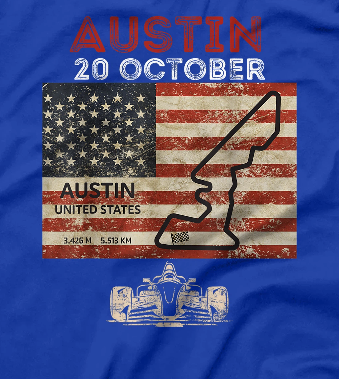 Womens Formula Racing Open Wheel Car Austin Texas Circuit 2024 USA T-Shirt