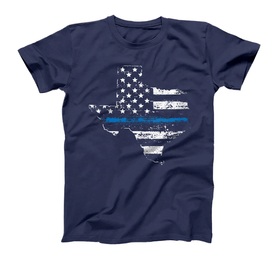 Womens Texas Back the Blue Support Thin Blue Line II T-Shirt