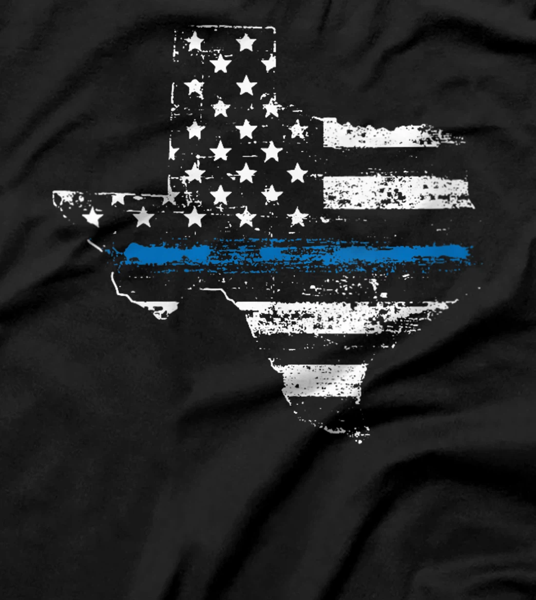 Womens Texas Back the Blue Support Thin Blue Line II T-Shirt