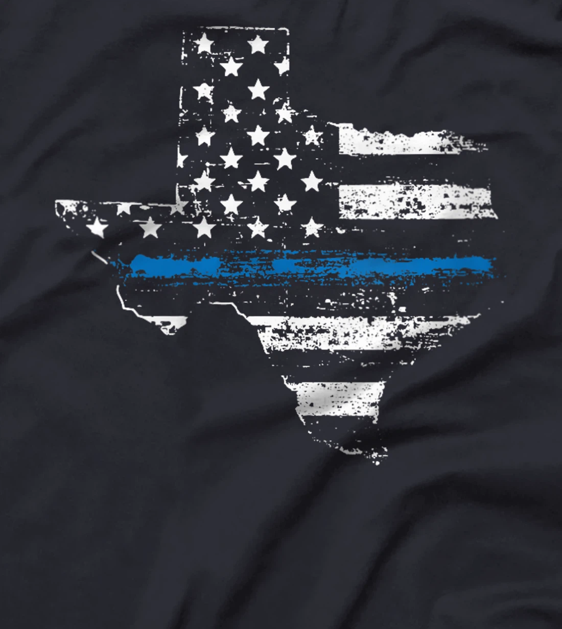 Womens Texas Back the Blue Support Thin Blue Line II T-Shirt