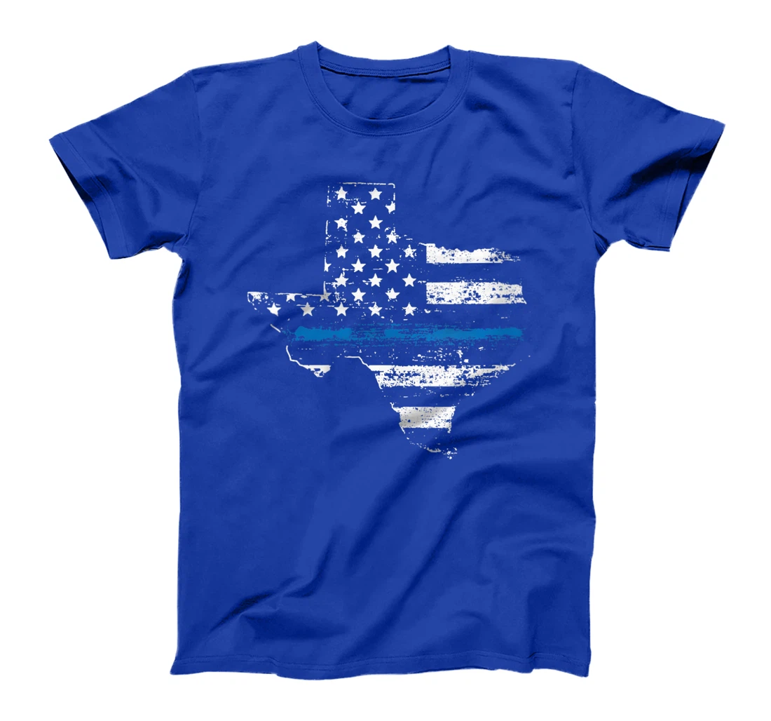 Womens Texas Back the Blue Support Thin Blue Line II T-Shirt