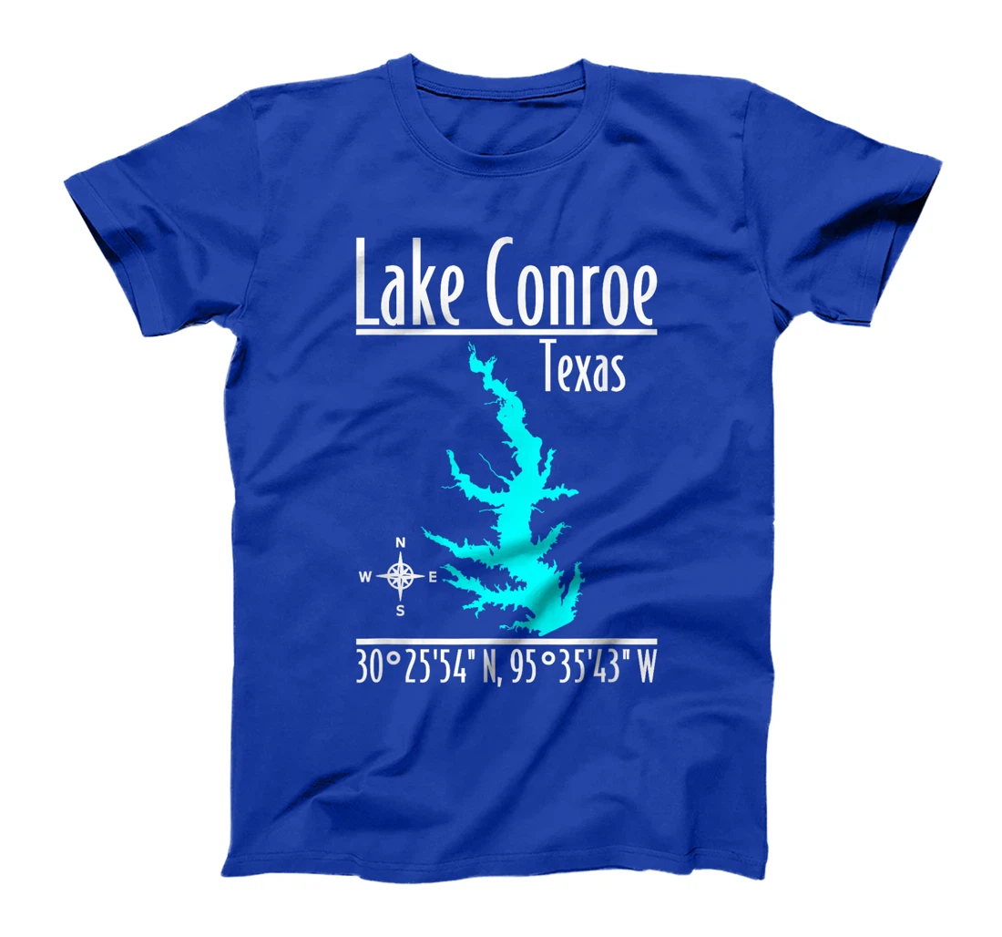 Womens Modern Lake Conroe - Texas T-Shirt