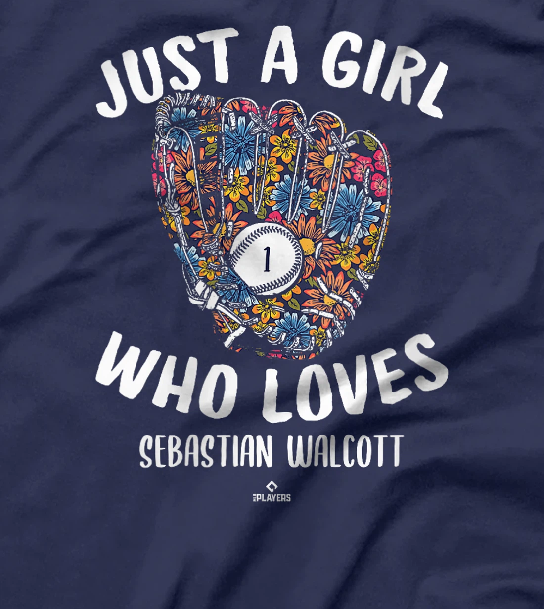 Womens Just a Girl Who Loves Sebastian Walcott Texas MLBPA T-Shirt