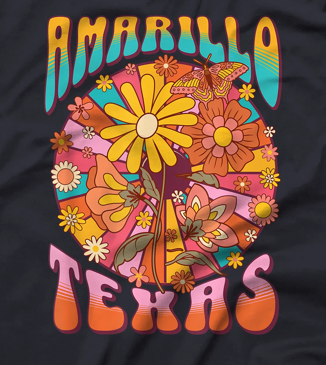 Amarillo Texas, Retro Vintage Love T-Shirt