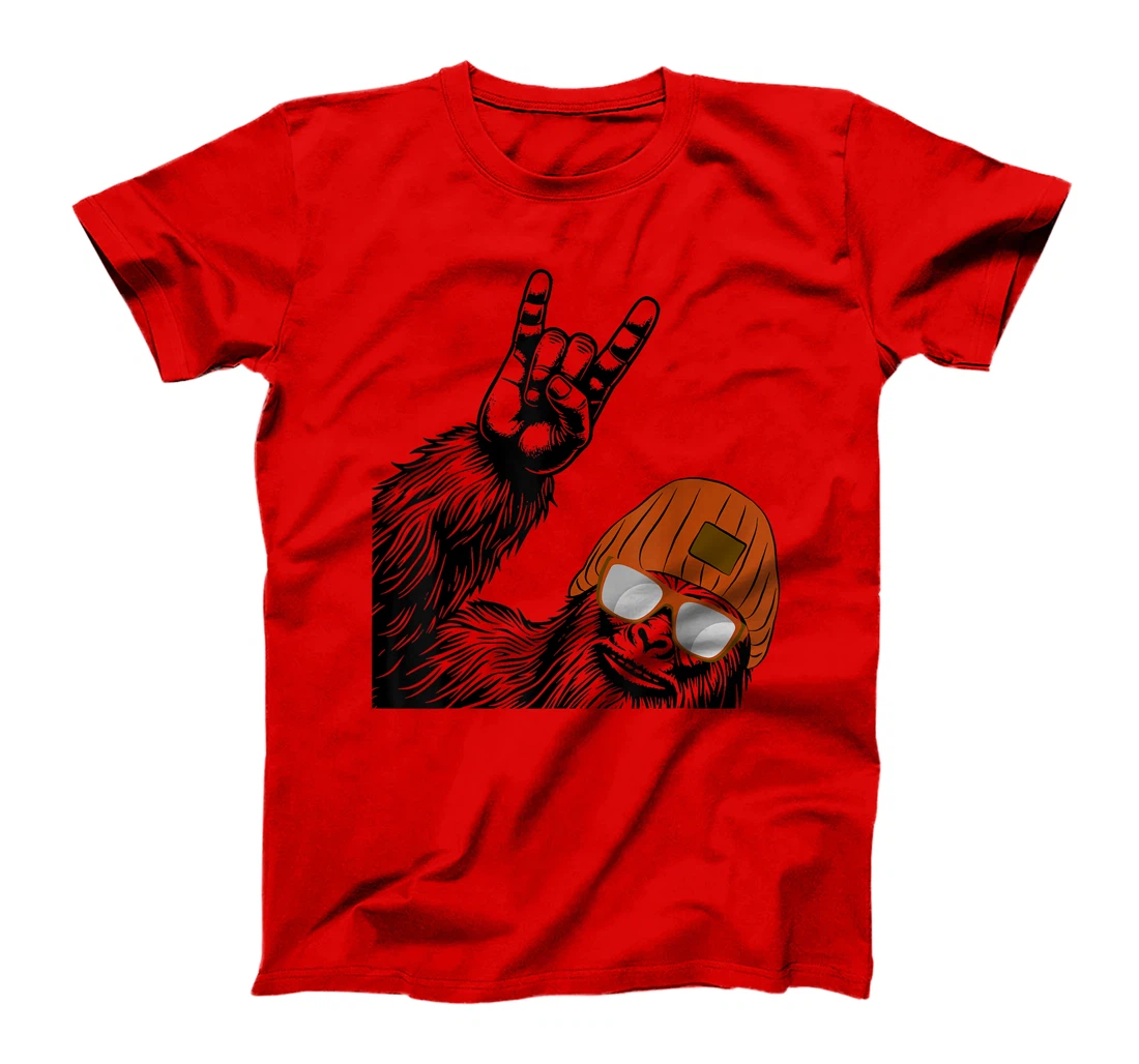 Texas Sasquatch In Orange Hat & Orange Sunglasses T-Shirt