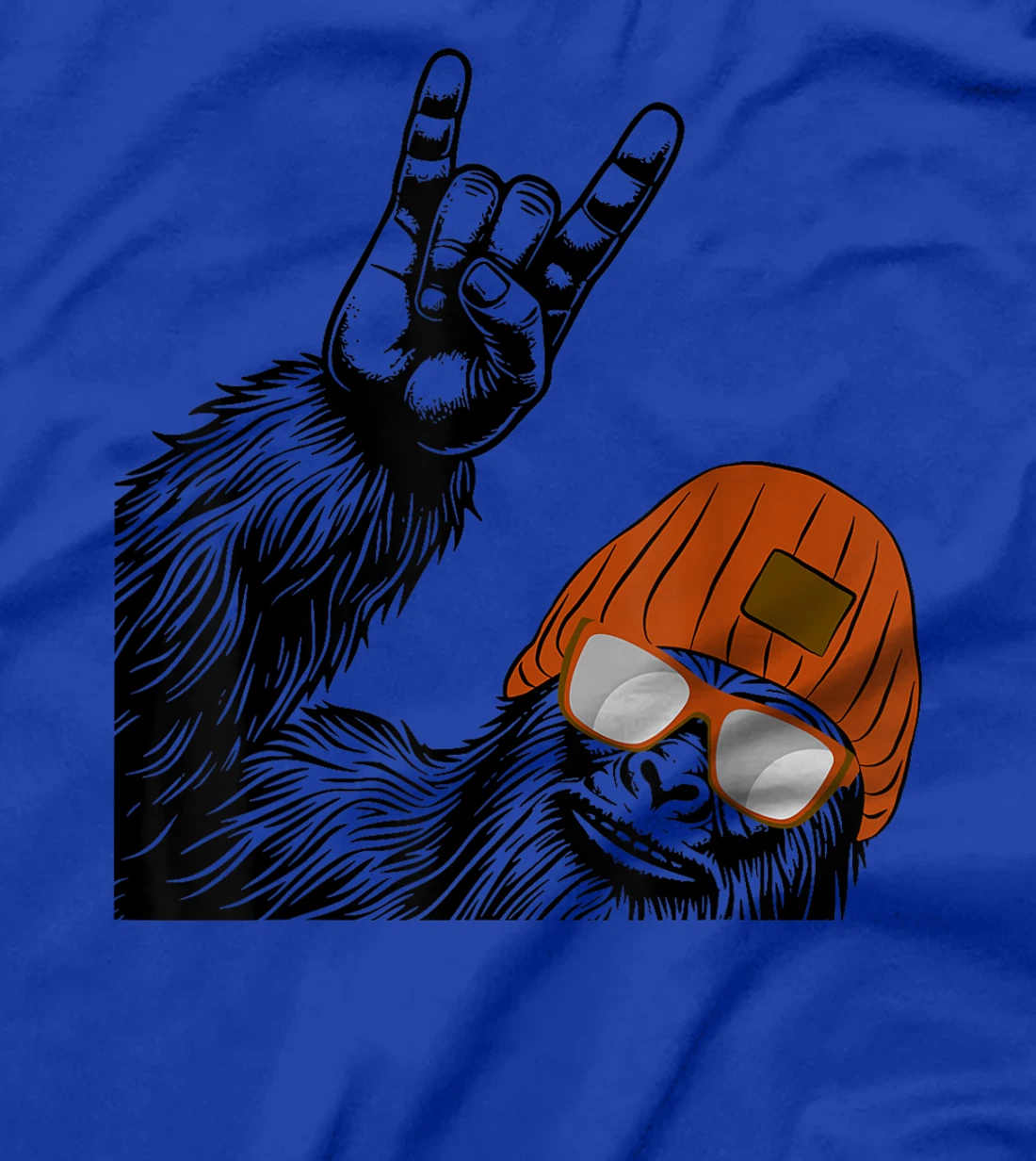 Texas Sasquatch In Orange Hat & Orange Sunglasses T-Shirt