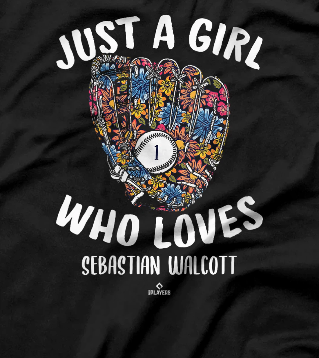 Womens Just a Girl Who Loves Sebastian Walcott Texas MLBPA T-Shirt