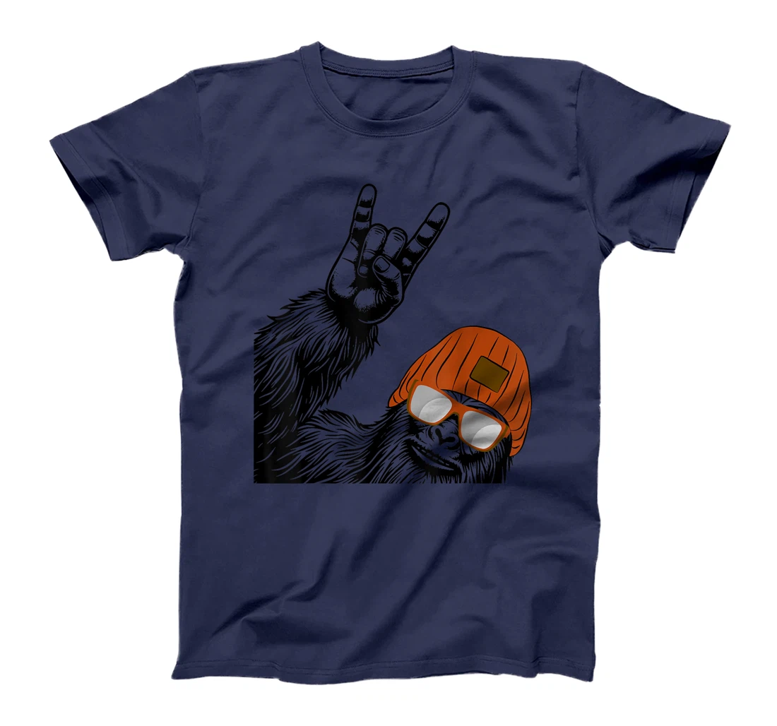 Texas Sasquatch In Orange Hat & Orange Sunglasses T-Shirt