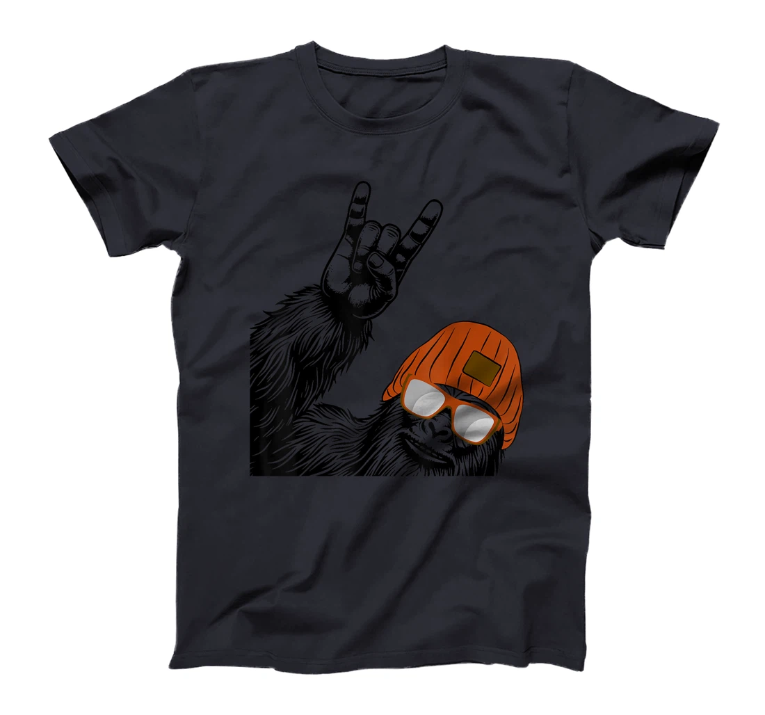 Texas Sasquatch In Orange Hat & Orange Sunglasses T-Shirt