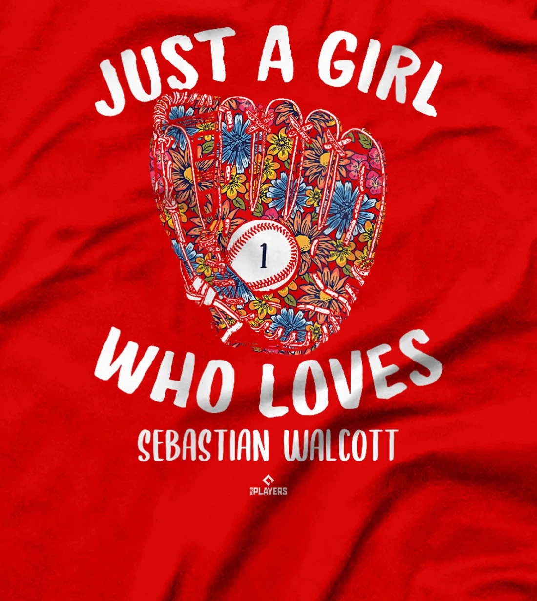 Womens Just a Girl Who Loves Sebastian Walcott Texas MLBPA T-Shirt