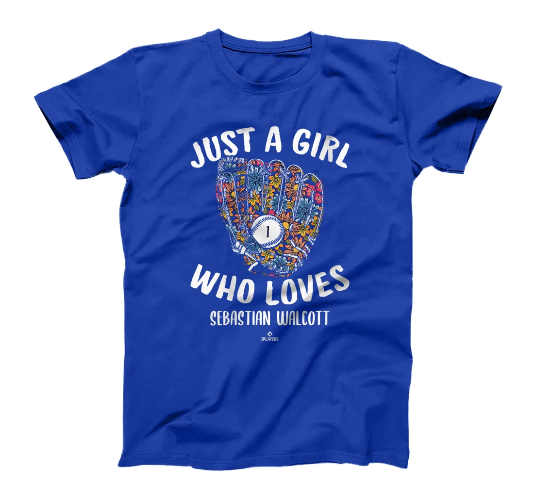 Womens Just a Girl Who Loves Sebastian Walcott Texas MLBPA T-Shirt