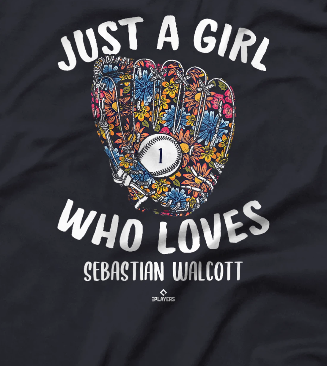 Womens Just a Girl Who Loves Sebastian Walcott Texas MLBPA T-Shirt