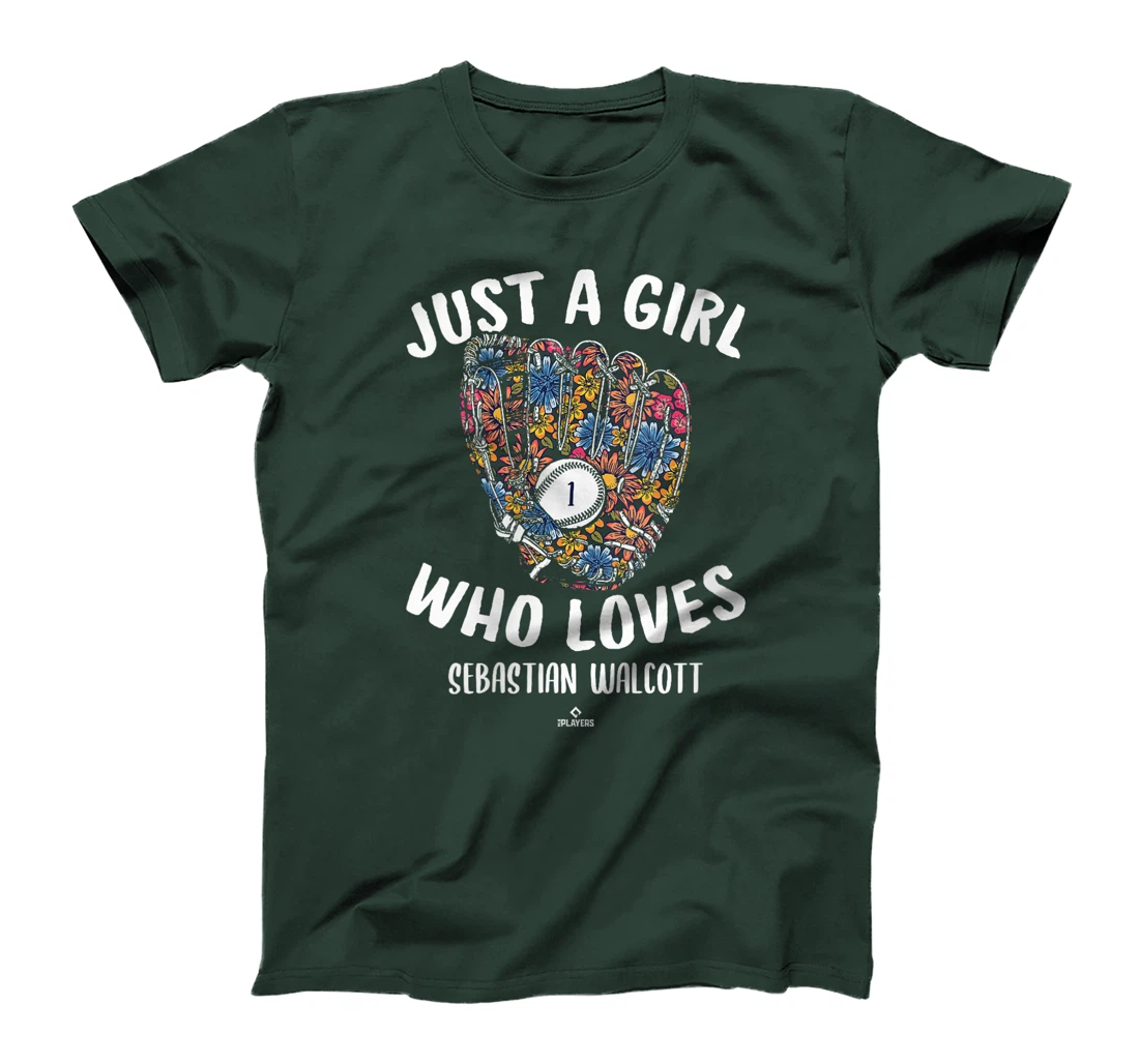 Womens Just a Girl Who Loves Sebastian Walcott Texas MLBPA T-Shirt