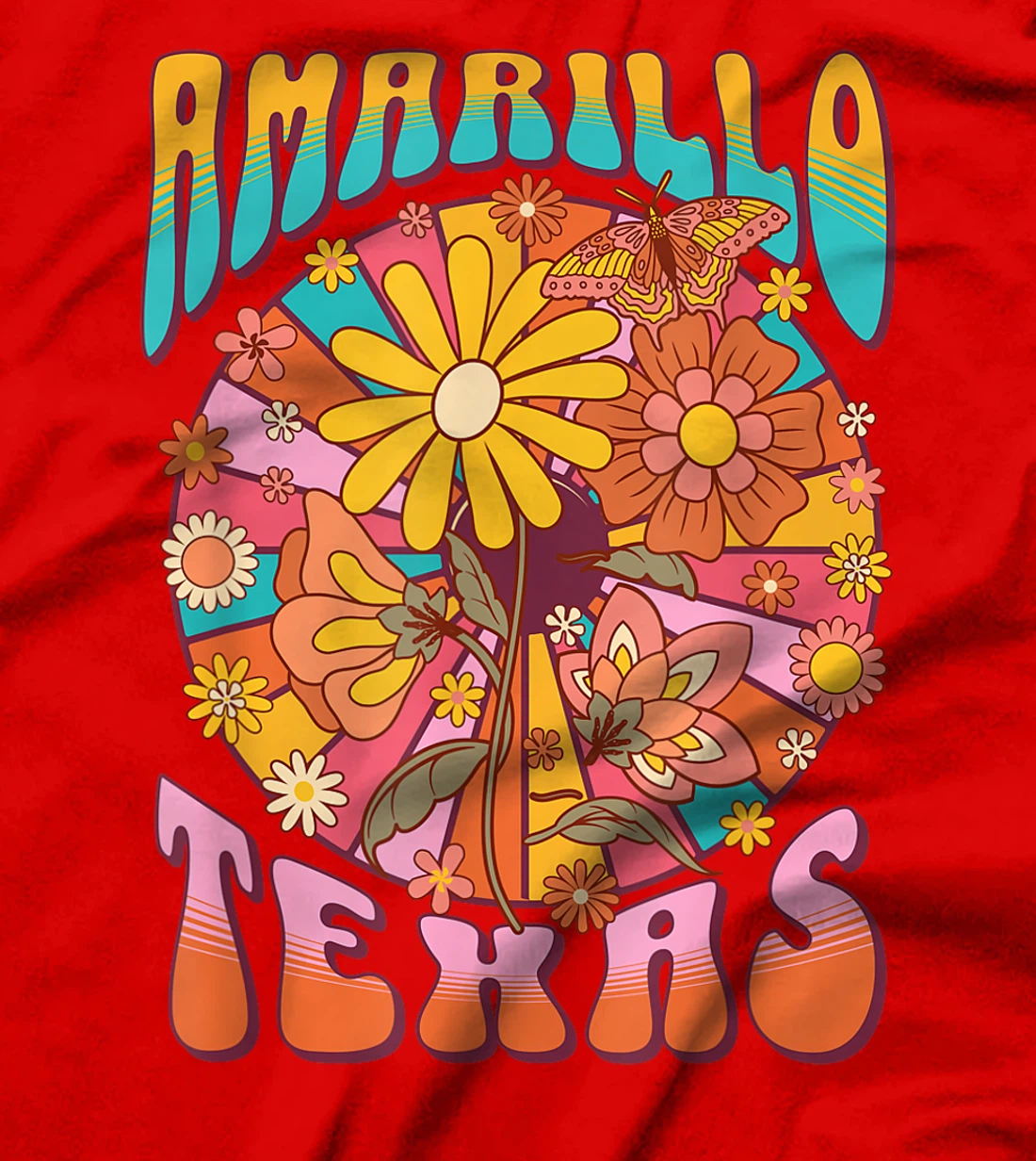 Amarillo Texas, Retro Vintage Love T-Shirt