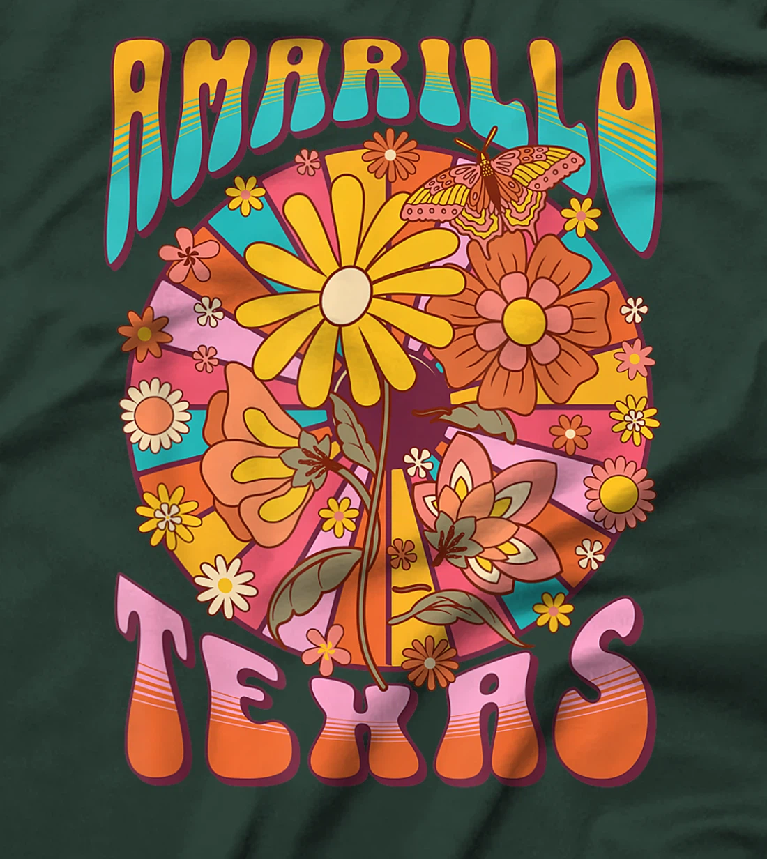 Amarillo Texas, Retro Vintage Love T-Shirt