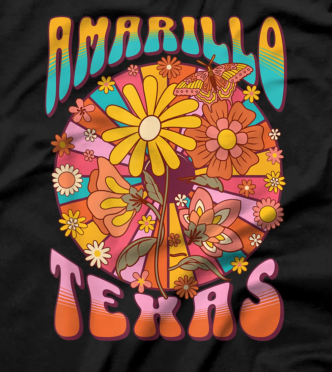 Amarillo Texas, Retro Vintage Love T-Shirt