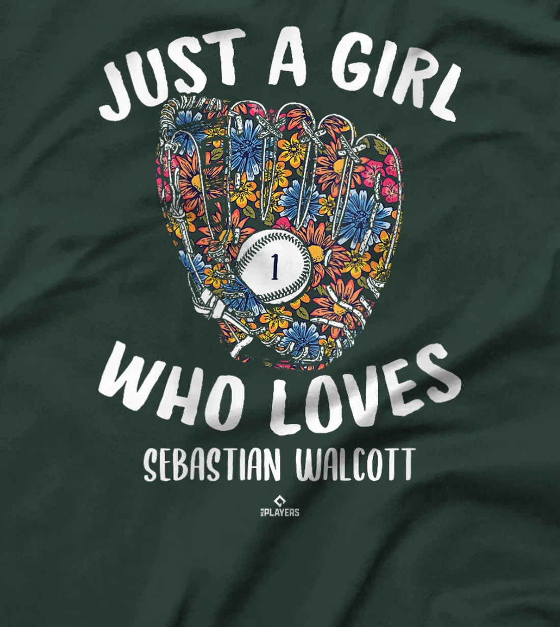 Womens Just a Girl Who Loves Sebastian Walcott Texas MLBPA T-Shirt