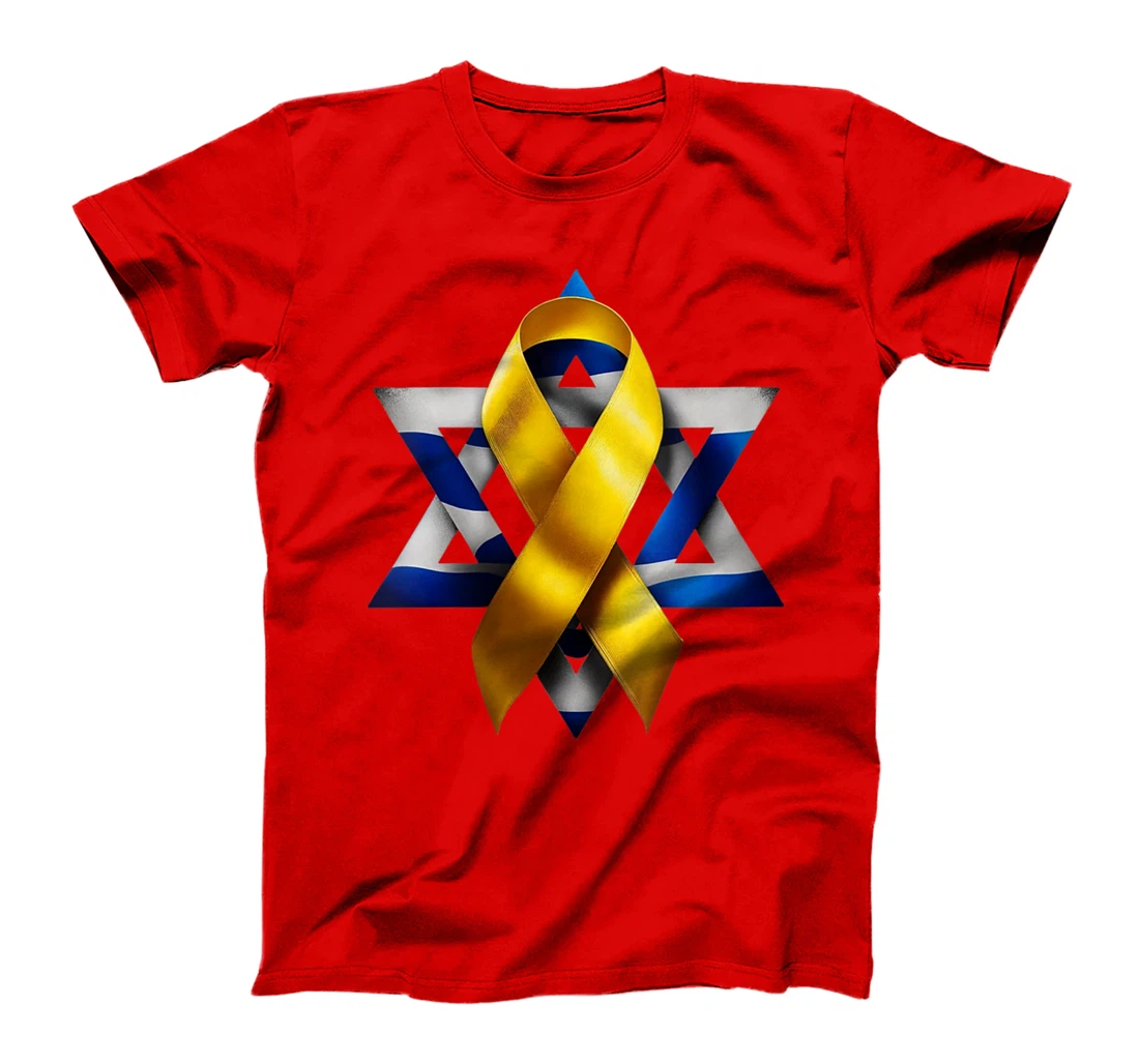 Womens Israel - Bring Them Home Now - Yellow Ribbon - Israel Love T-Shirt