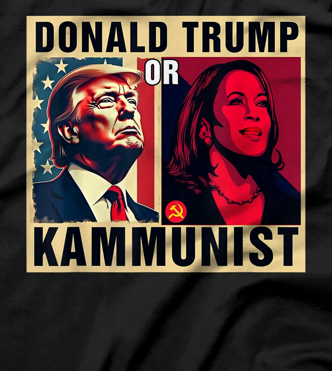 Donald Trump Or Kammunist 2024 President Election T-Shirt