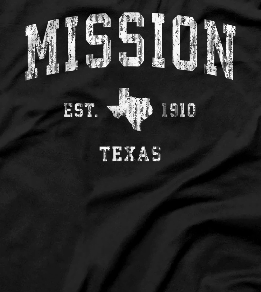 Womens Mission Texas TX Vintage Athletic Sports Design T-Shirt